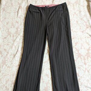 WOMEN'S STYLE & CO. Stretch Straight Leg Career Black/Pink Pin Striped, Size 1